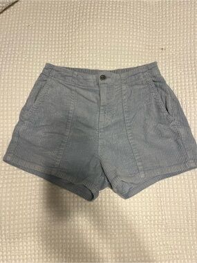 RVCA Light Blue High-Waist Corduroy Shorts